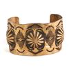 Image 1 : Navajo Copper Repousse' Cuff Bracelet