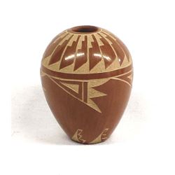 Jemez Pueblo Carved Pottery Seed Jar by Ida Yepa