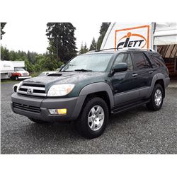 E5 --  2003 TOYOTA 4RUNNER SR5 4X4  , Green , 275050  KM's