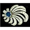 Image 1 : Art Deco Comet Design 2.6ct Sapphire and #893185