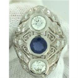 1.10tcw Diamond and Sapphire 18k White Gold #893190