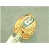 Image 1 : RETRO 14k Yellow Gold 2ct Aquamarine & Diamond  #893263