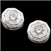 Image 1 : PLATINUM DIAMOND EARRINGS  .33 CARATS! #893355