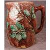 Image 1 : MAJOLICA Pitcher TREE Trunk & Rose ANTIQUE #893410