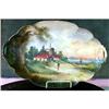 Image 1 : LIMOGES Platter SCENIC HP GDA Signed ANTIQUE #893416