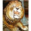 Image 1 : LION Statue Figurine Hand Painted ITALY Large #893426
