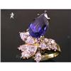 Image 1 : RHJ  Pear Ring Synthetic Sapphire & Cubic #906237