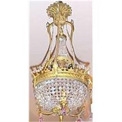 Antique French Crystal  Beaded Chandelier #906562