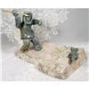 Image 1 :  Original Soapstone HUNTING Scene Carving #906728