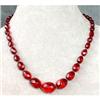 Image 1 : Cherry AMBER Necklace with 14K clasp ANTIQUE #906756