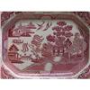 Image 1 : STAFFORDSHIRE  PINK  TRAY - WILLOW PATTERN #906931