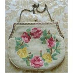 Lovely Needlework FLORAL BAG - PURSE  #915223