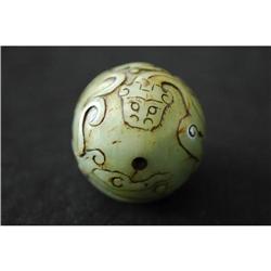 Chinese carved jade ball #915284