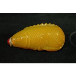 Yellow Peking Glass Snuff Bottle. #915289