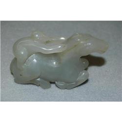 Carved  Jade Monkey Ride the Horse #915301