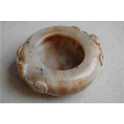 Antique Carved Brown Jade Brushwasher #915304