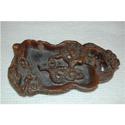 Antique  Chinese Carved  Fine Wood Brushwasher #915329