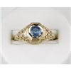 Image 1 : ANTIQUE SAPPHIRE ENGAGEMENT RING .75 CTS! #915334