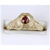 Image 1 : ANTIQUE WHITEGOLD RUBY RING FILIGREE! #915338