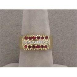 14K Diamond and Ruby Band #915359