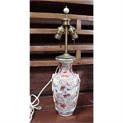 Elegant Antique Satsuma Lamp #915604