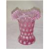 Image 1 : Cranberry Opalescent Vase #915650