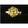 Image 1 : Estate Yellow Canary Diamond Solitaire Ring #915745