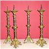 Image 1 : 4 Ormolu Pricket  Altar Candlesticks #922013