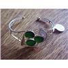 Image 1 : 14 K Jade and Diamond Bracelet #922293