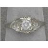 Image 1 : 14k White Gold Filigree Diamond Ring #922403