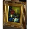 Image 1 : Charming Oil on Board, Flowers in Vase #922451