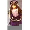 Image 1 : Porcelain Doll with jointed arms & legs - 20th #922506