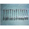 Image 1 : 12 silver pastry forks with flower design #922771