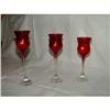Image 1 : Ruby Lites by L.E. Smith 3 Piece Set  #928487