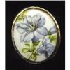 Image 1 : Victorian Limoges Brooch Porcelain Transferware #928629