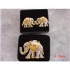 Image 1 : Vintage Rhinestone Elephant Brooch Earrings Set #928685