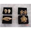 Image 1 : Lot 2 Trifari 3 piece Sets Brooch and Earrings #928708