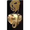 Image 1 :  Matte HUGE  NAPIER Elephant Head Pendant #928842