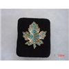 Image 1 :  BOUCHER? Turquoise Leaf Brooch Numbered #928917