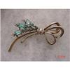 Image 1 : ART DECO TRIFARI Blue Clear Rhinestone Brooch #928943