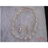 Image 1 : Kramer Rhinestone Enamel Set Necklace Earrings #928961