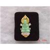 Image 1 : Jade Rhinestone Buddha Brooch Nettie Rosenstein #929001