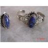 Image 1 : Mexican  Sterling Lapis  Poison Bracelet Ring #929130