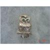 Image 1 : Designer Signed Sterling Owl Brooch Emerald #929142