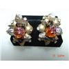 Image 1 : VENDOME Colored Glass Rhinestone Earrings #929178