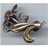Image 1 : 1/20 12KT GF Sterling Lily Pin Signed A&Z #929211