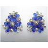 Image 1 : 1950s Carnegie Style  Rhinestone Earrings Unsig #929248