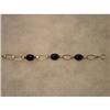 Image 1 : Art Deco Sterling Onyx Bracelet #929261
