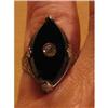 Image 1 :  Sterling Onyx Filigree Ring Art Deco #929286