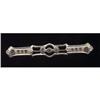 Image 1 : Victorian Sterling   Rhinestone Bar Pin #929293